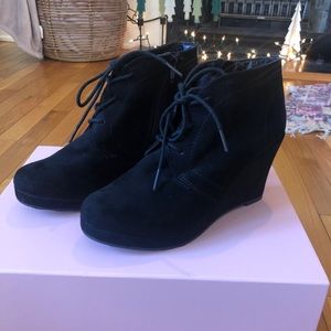 Mossimo | Black Lace-Up Booties